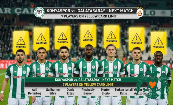 Konyaspor’da Sarı Kart Alarmı: 7 Futbolcu Ceza Sınırında!